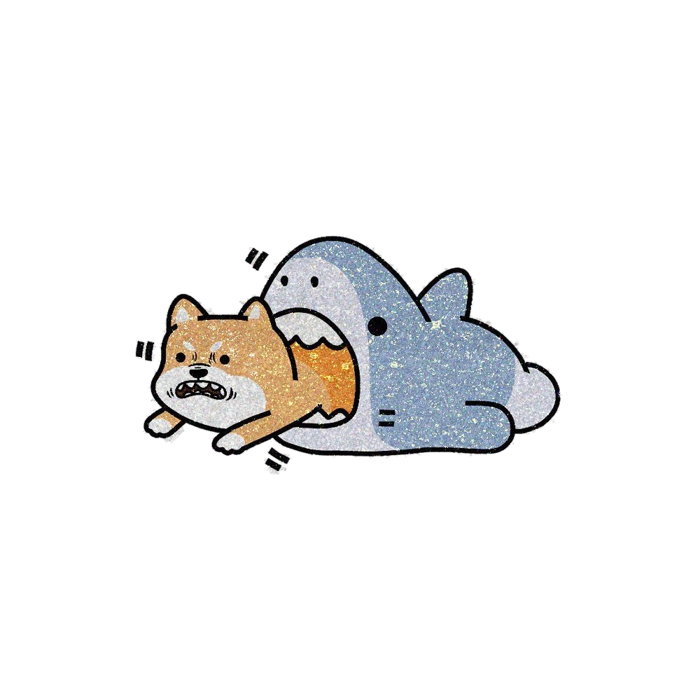 Baby Shark Glitter Sticker